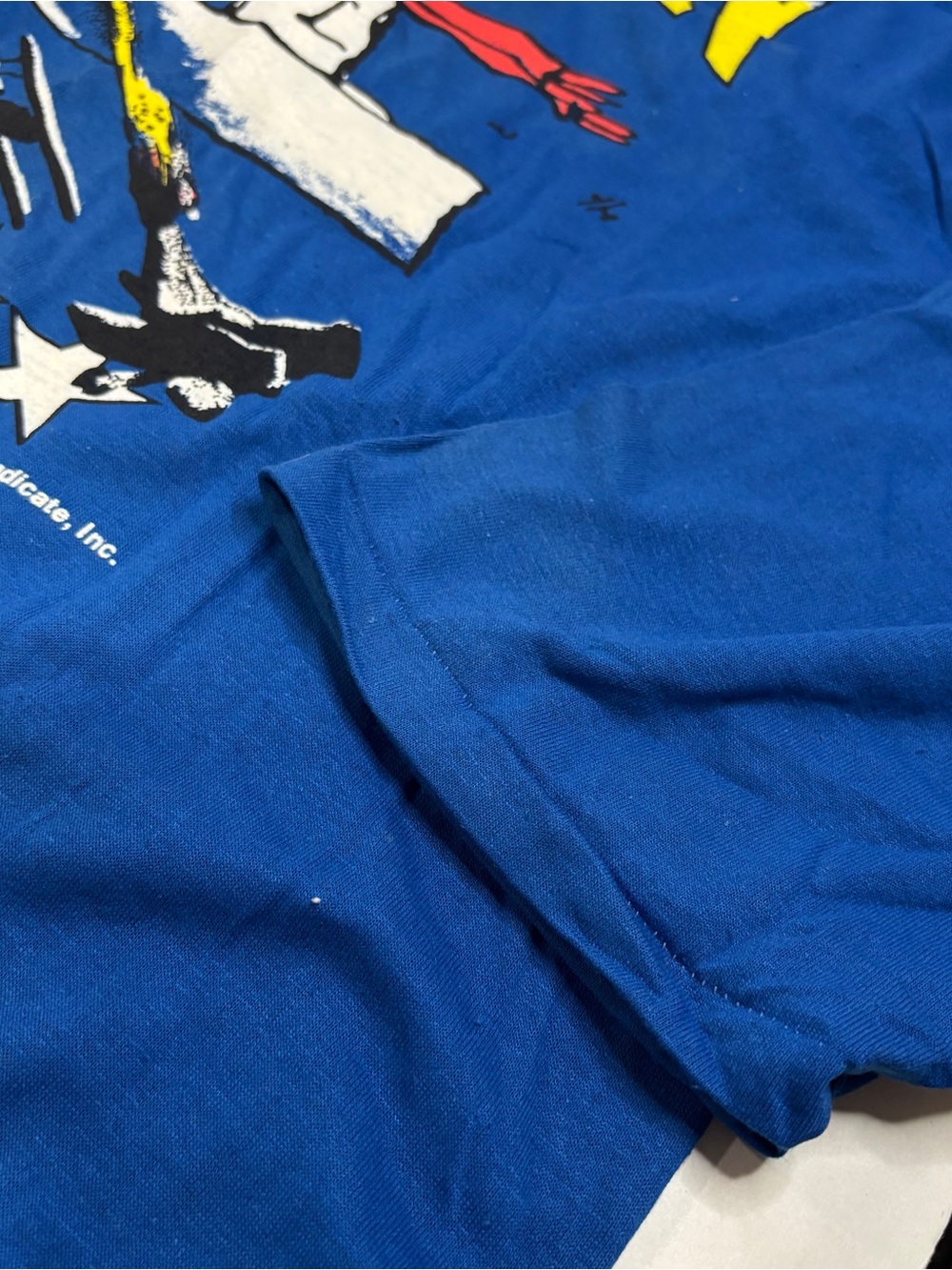 Vintage t shirt snoopy peanuts flying Ace Squadron Blue USA Large XL - Picture 9 of 12